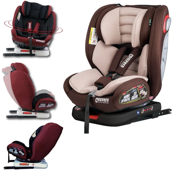 Convers Airmax 360° Dönebilen Isofixli 0-36 kg Oto Koltuğu Bej - 2