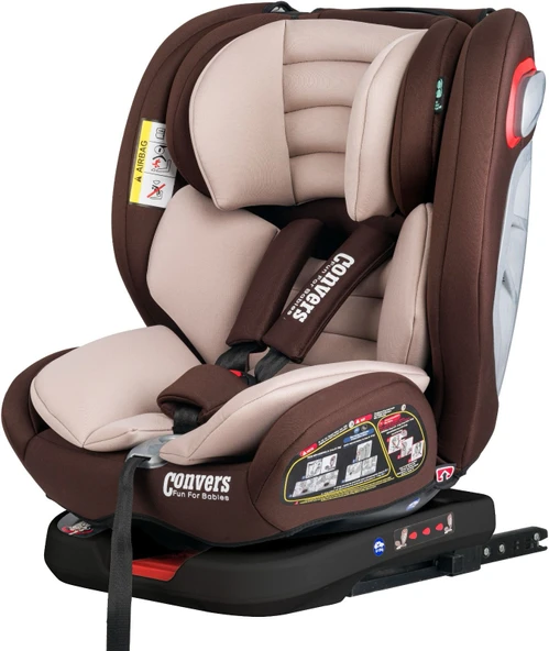 Convers Airmax 360° Dönebilen Isofixli 0-36 kg Oto Koltuğu Bej
