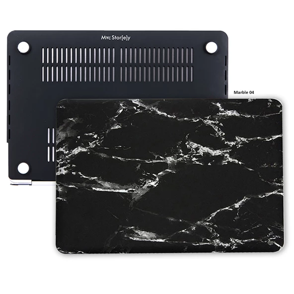 Macbook Kılıf 12 inç Mermer A1534 ile Uyumlu Koruyucu - 6
