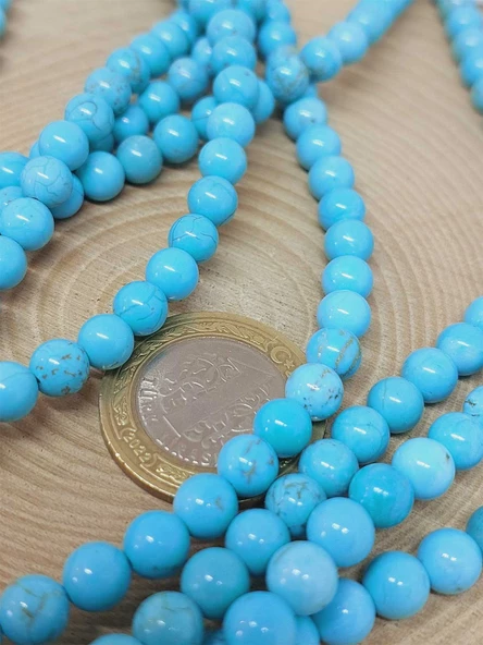 Turkuaz Taşı Dizi 6mm (54350) - Resim 3