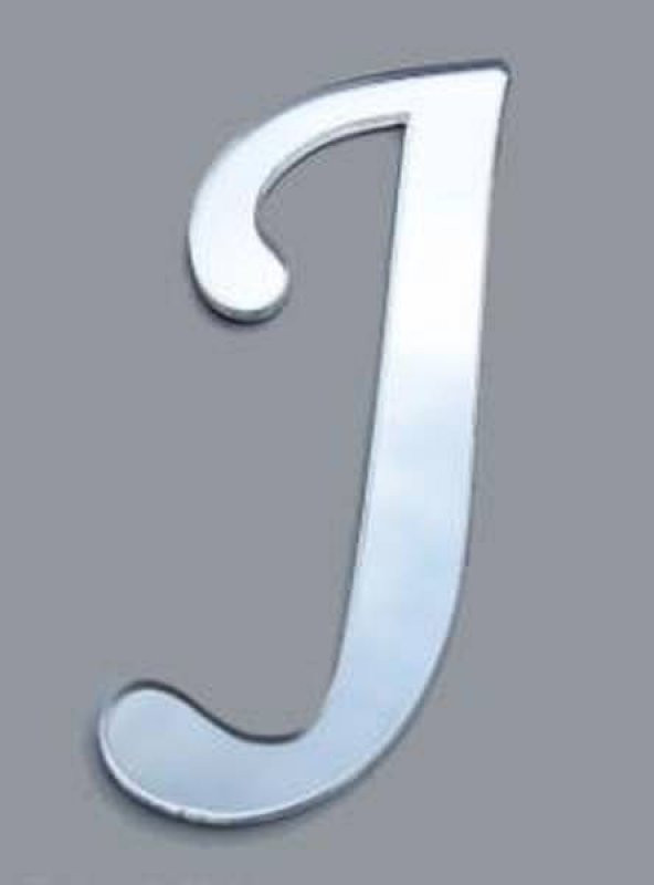 J Pleksi Harf Yapışkanlı 1 mm 4 x 4 cm Gümüş