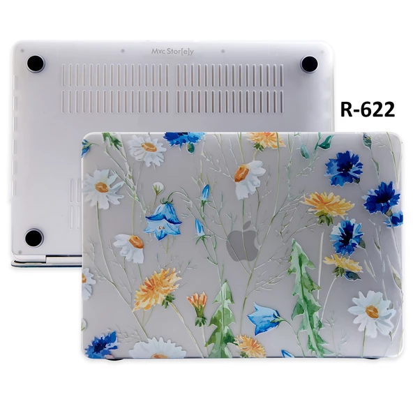Macbook Pro Kılıf 15 inç Flower01NL (Touchbarlı 15" Pro) A1707 A1990 ile Uyumlu - 4