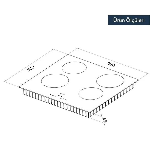 LUXELL 16-4TB SİYAH  İNDİKSİYONLU ANKASTRE OCAK-ZİRCON BETTER - 3