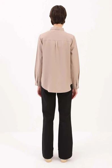 Vizon-Pamuklu Gizli Patlı Gömlek - Resim 3