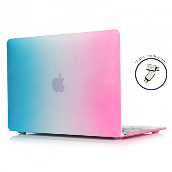 MacBook Pro Kılıf A1707 A1990 ile Uyumlu Koruyucu Kılıf Rainbow - 7