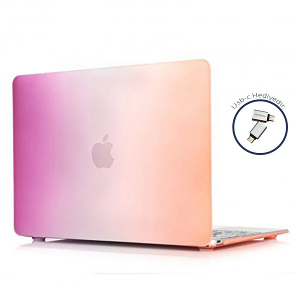 MacBook Pro Kılıf A1707 A1990 ile Uyumlu Koruyucu Kılıf Rainbow - 9