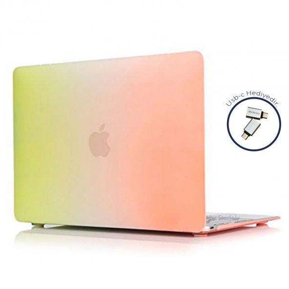 Mcstorey Yeni MacBook Pro A1707 A1990 Toucbarlı 15 inç Kılıf Kapak Koruyucu Hard ıncase  Rainbow - 10