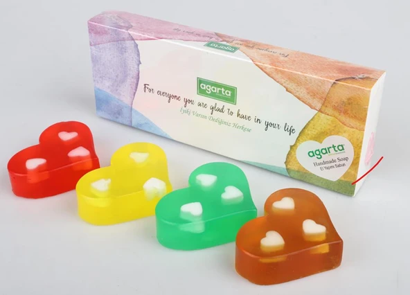 Agarta Doğal Kalpli Sabun 4*50 gr