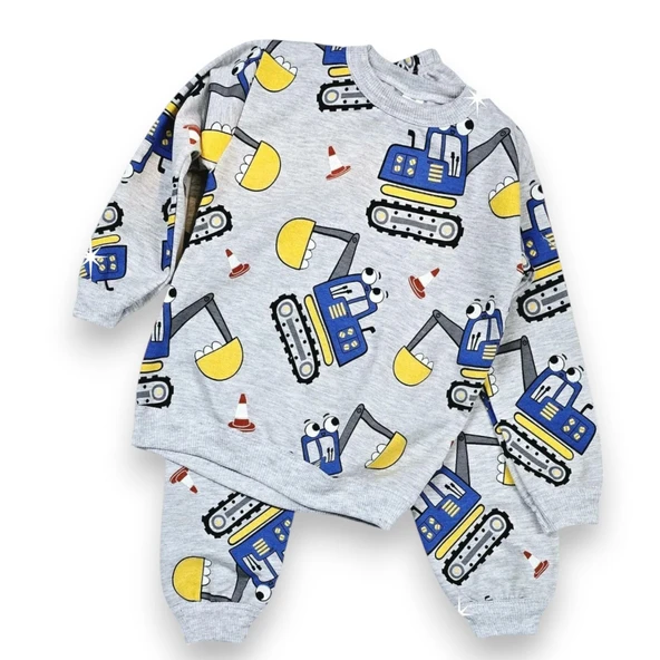 Kepçeli Erkek Bebek Pijama Takım ST08198 - 2