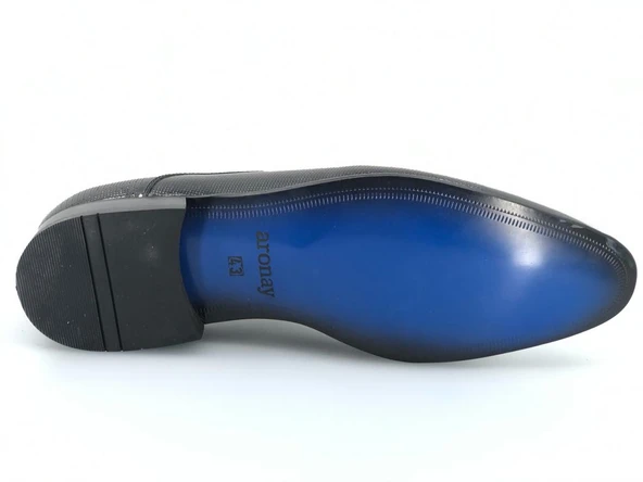 Aronay %100 Hakiki Deri Bağcıklı Fitilli Jurdan Kösele Erkek Klasik Ayakkabı - Resim 5