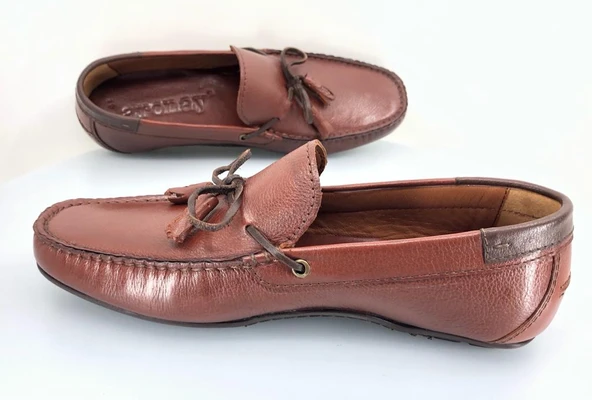 Aronay 084 %100 Hakiki Deri Püsküllü Erkek Loafer Babet - Resim 12