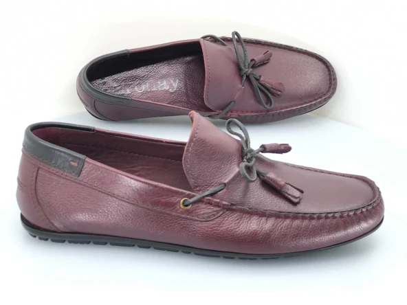 Aronay 084 %100 Hakiki Deri Püsküllü Erkek Loafer Babet - Resim 19