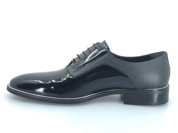 Aronay %100 Hakiki Deri Bağcıklı Fitilli Jurdan Kösele Erkek Klasik Ayakkabı - Resim 3