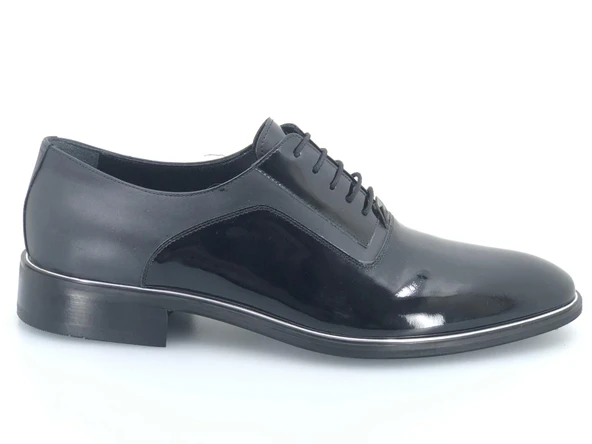 Aronay %100 Hakiki Deri Bağcıklı Fitilli Jurdan Kösele Erkek Klasik Ayakkabı - Resim 2