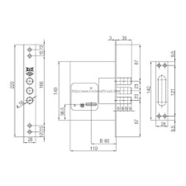 Kale 257L Fişeli Çelik Kapı Emniyet Kilidi ürün görseli