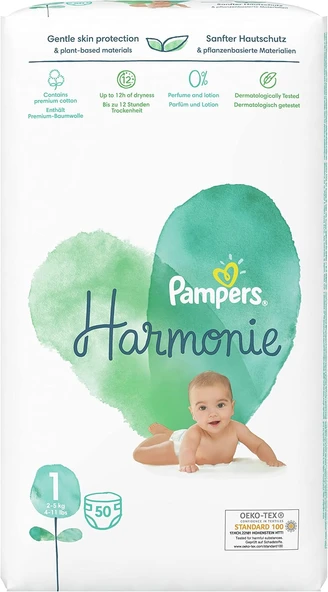 Prima Pampers Harmonie Bebek Bezi Beden:1 (2-5Kg) Yeni Doğan 50 Adet Fırsat Pk - Resim 2