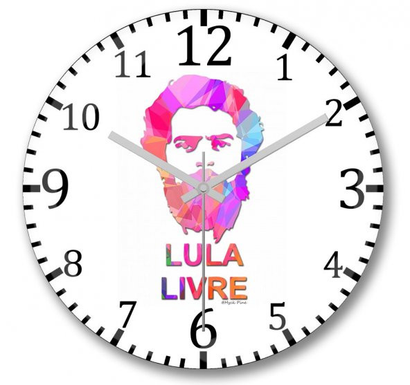 Lula Lıvre Colorido Abstrato Duvar Saati Bombeli Gercek Cam