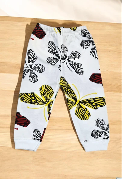Kelebek Desenli Kız Bebek Pijama Takım - 4