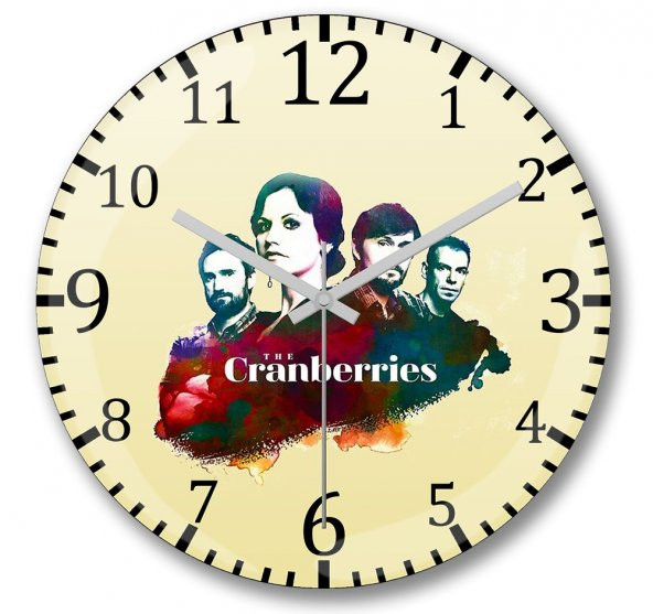 Cranberries Duvar Saati Bombeli Gercek Cam