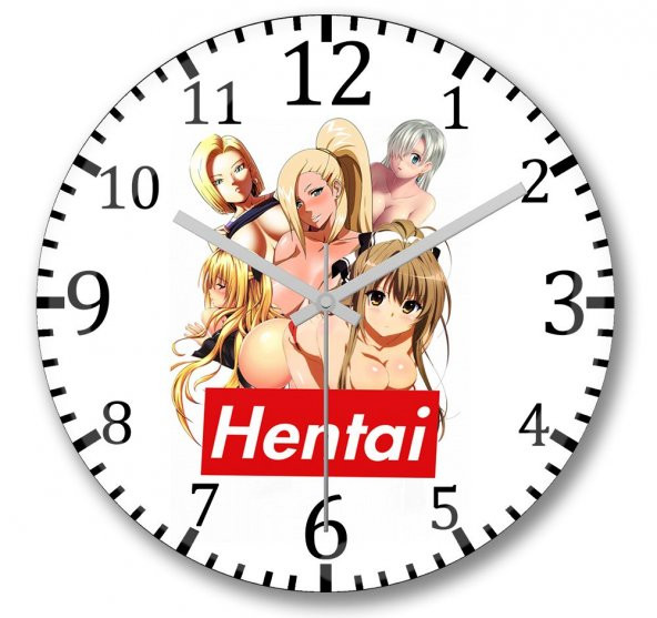 Hentai Duvar Saati Bombeli Gercek Cam