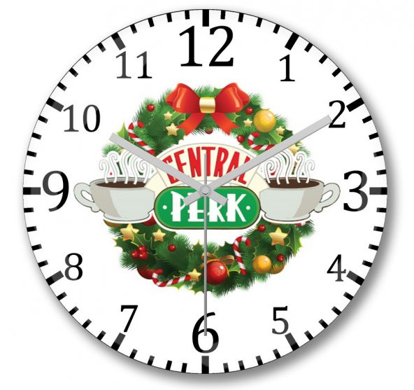 Friends Central Perk Duvar Saati Bombeli Gercek Cam