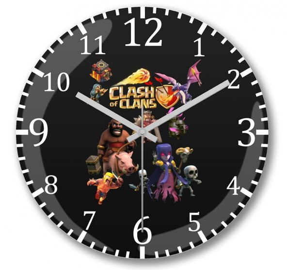 Clash Of Clans Pekka Duvar Saati Bombeli Gercek Cam - 1