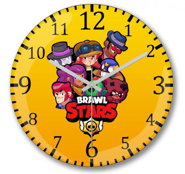 Brawl Stars Duvar Saati Bombeli Gercek Cam