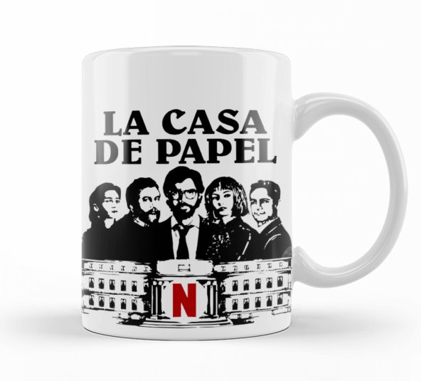 La Casa de Papel Netflix Kupa Bardak Porselen