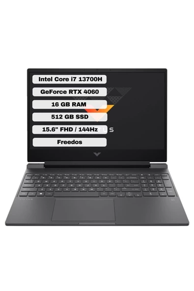 HP VICTUS 15-FA1055NT 8U846EA I7-13700H 16GB 512GB SSD 8GB RTX4060 15.6" DOS