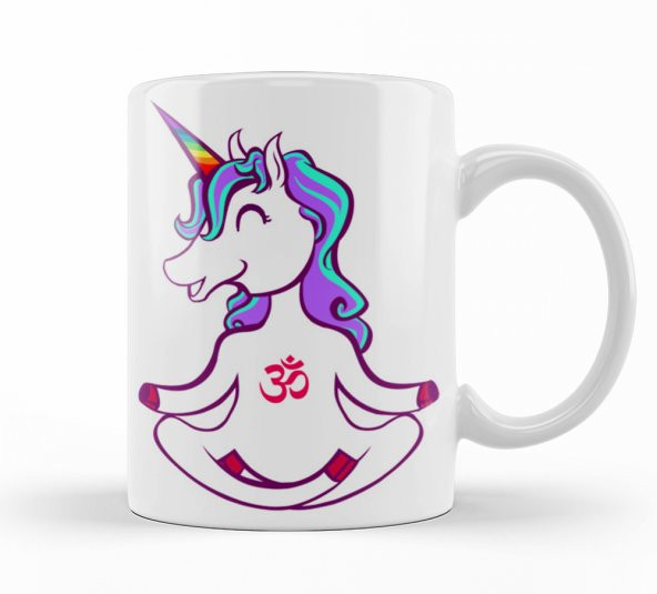Unicorn Yoga Kupa Bardak Porselen