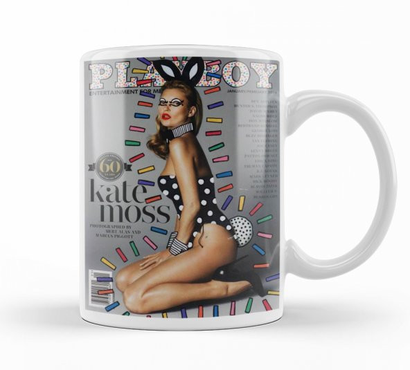 Play Boy Kate Moss Kupa Bardak Porselen - 1