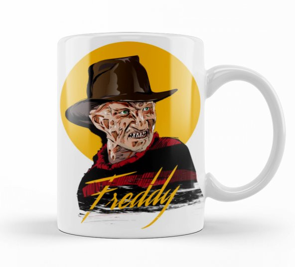 Freddy Krueger Freddy Moon Kupa Bardak Porselen