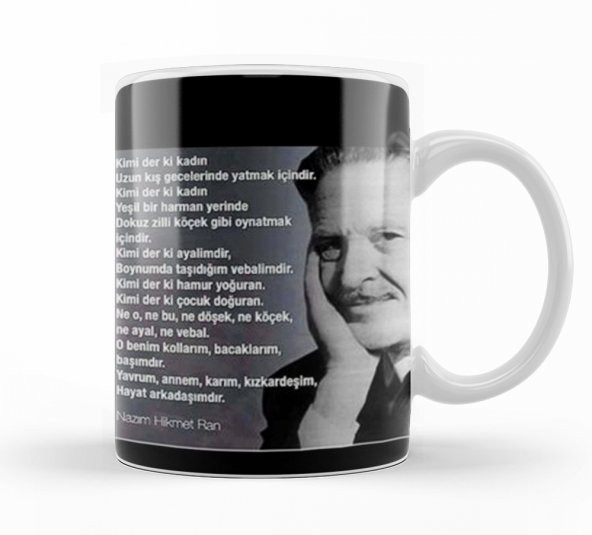 Nazım Hikmet Söz 0 Kupa Bardak Porselen