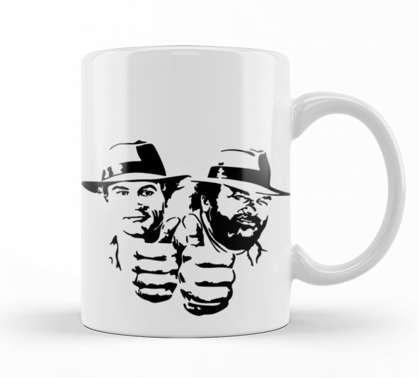 Bud Spencer And Terence Hıll Kupa Bardak Porselen - 1