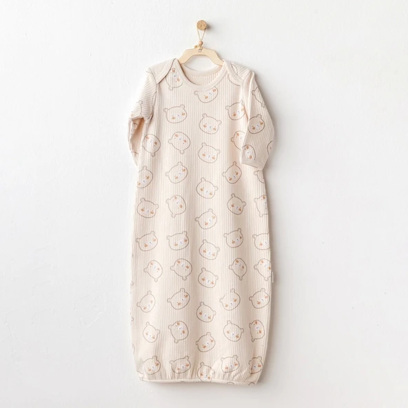 Andywawa Ac25186 Bear Tıme Bebek Uyku Tulumu Light Beige