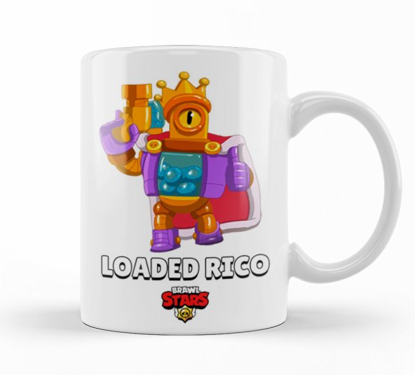Brawl Stars Loaded Rıco Kupa Bardak Porselen - 1