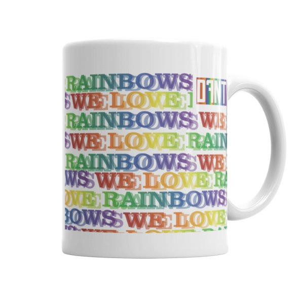 We Love Rainbows Kupa Bardak Porselen
