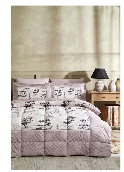 Özdilek Ranforce Çift Kişilik Uyku Seti-Toile De Jouy Pudra