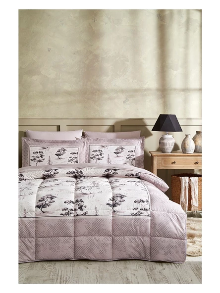 Özdilek Ranforce Çift Kişilik Uyku Seti-Toile De Jouy Pudra - 2