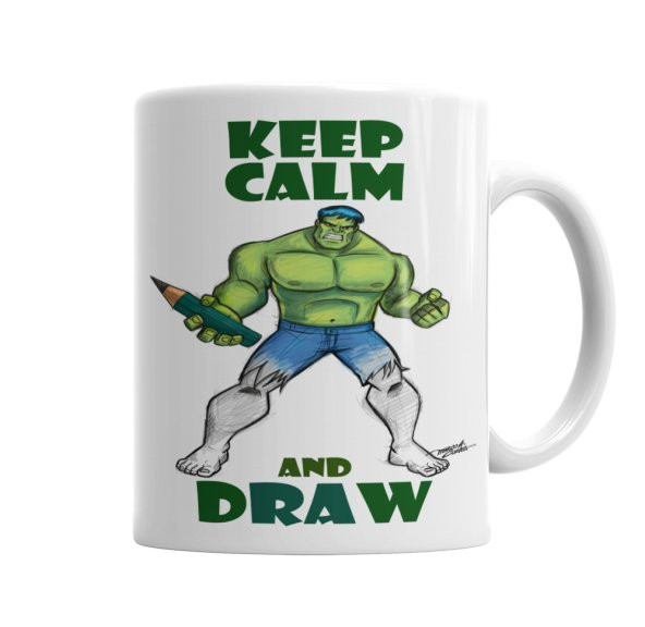 Draw Hulk Kupa Bardak Porselen