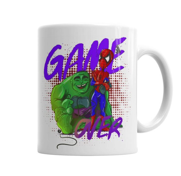 Hulk VeSpider Game Over Kupa Bardak Porselen