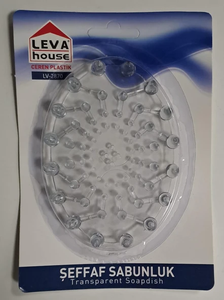LEVA HOUSE ŞEFFAF SABUNLUK VAKUMLU AMBALAJ ( LV-2870 ) ( 8 x 11 cm ) ürün görseli 1