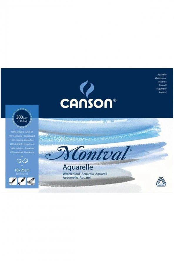 Canson Montval Sulu Boya Blok Pad Canmontv 12 Syf 18x25 300 GR