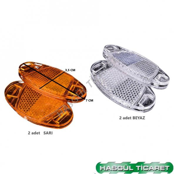 Hsgl Bisiklet Ön Arka Jant Reflektörü 4lü set - 2
