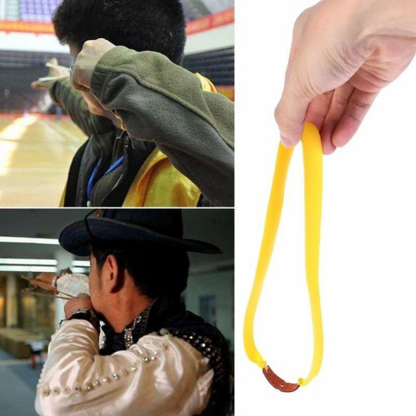 Avcı Sapan Yedek Kauçuk Lastik Deri Hazne Slingshot 3 Adet - 2