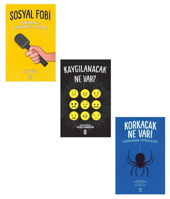 Timaş Sosyal Fobi + Kaygılanacak Ne Var + Korkacak Ne Var 3 Kitap