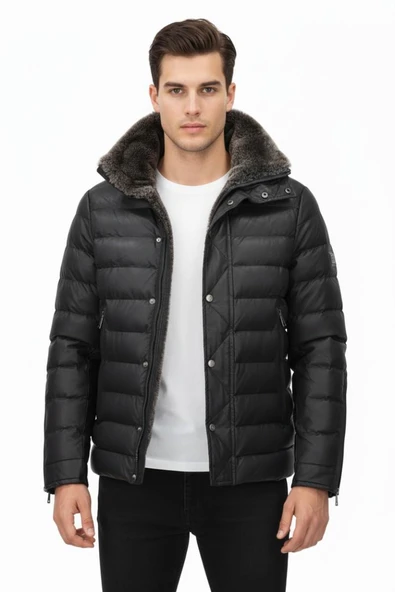 Erkek Suni Deri Spor Mont M1211 BGL-ST04016 - Resim 7