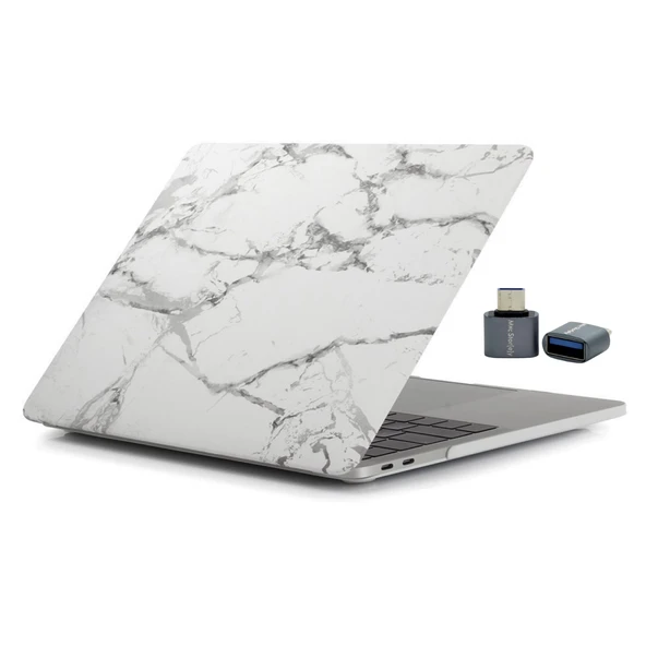 Macbook Pro Kılıf 15 inç Mermer (Touchbarlı 15" Pro) A1707 A1990 ile Uyumlu ürün görseli