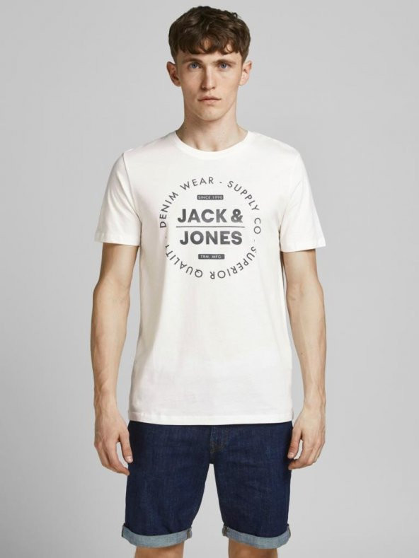 Jack&Jones Erkek Baskılı T Shirt 12177533 - 1