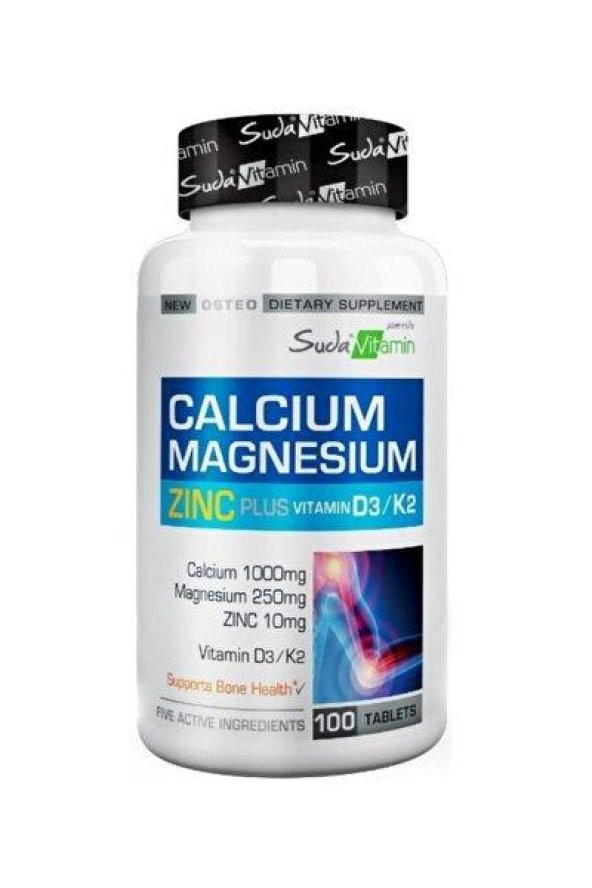 Suda Vitamin Calcium Magnesium Zinc D3 K2 100 Tablet 8681571352044 - 2